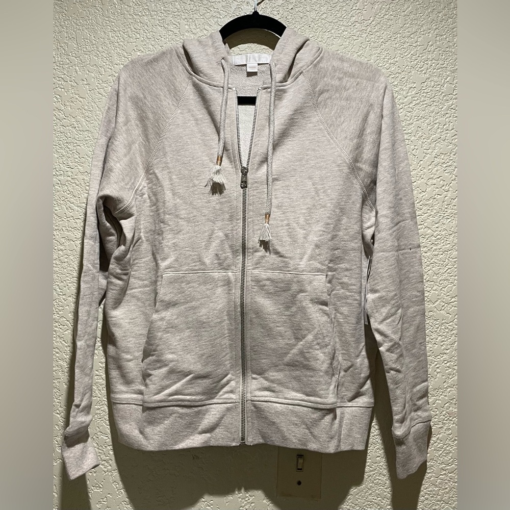Spiritual Gangster NWT Gratitude Slub Terry  Raglan Full Zip Cream Hoodie XS - Picture 6 of 12